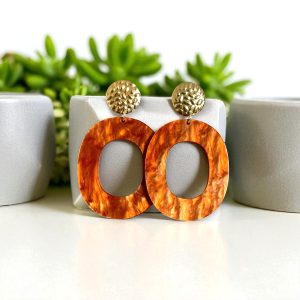 boucles-doreilles-marron-flamme-ovale