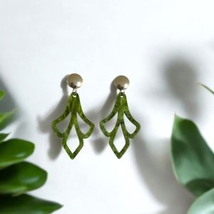 pendantes-ginkgo-vertes-argent