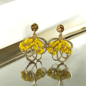 boucles-doreilles-fleur-jaunes