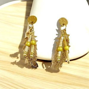 boucles-doreilles-plume-jaune
