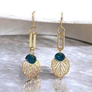 pendantes-feuille-turquoise