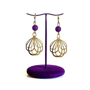 Pendantes-fleur-violettes