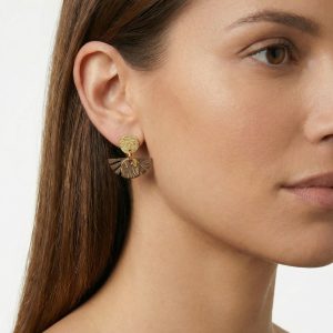 Boucles d'oreilles éventail