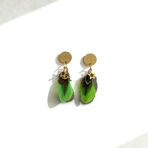 boucles-doreilles-plumes-vertes