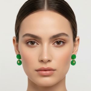 Boucles d'oreilles Ray vertes